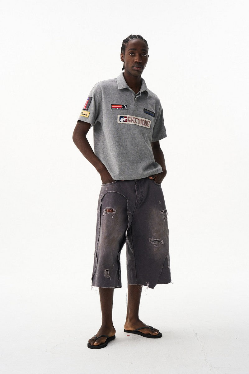 Waffle Badge Polo Shirt