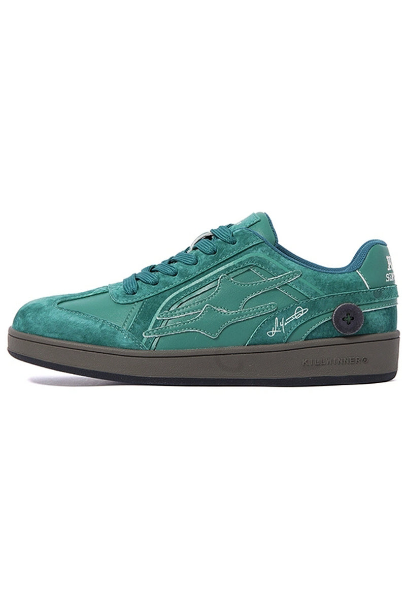 Emerald Green Retro Trainer Sneakers
