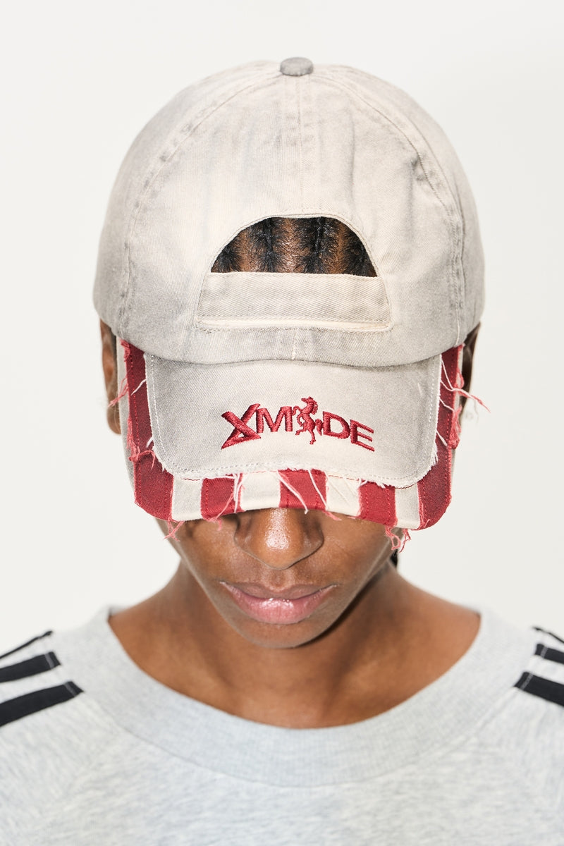 Washed Distressed Raw Edge Adjustable Cap