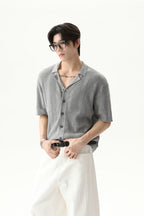 Collared Button Up Knit Cardigan