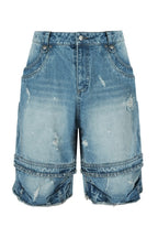 Paint Splatter Denim Shorts
