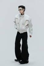 Crocodile Fleece Biker Jacket