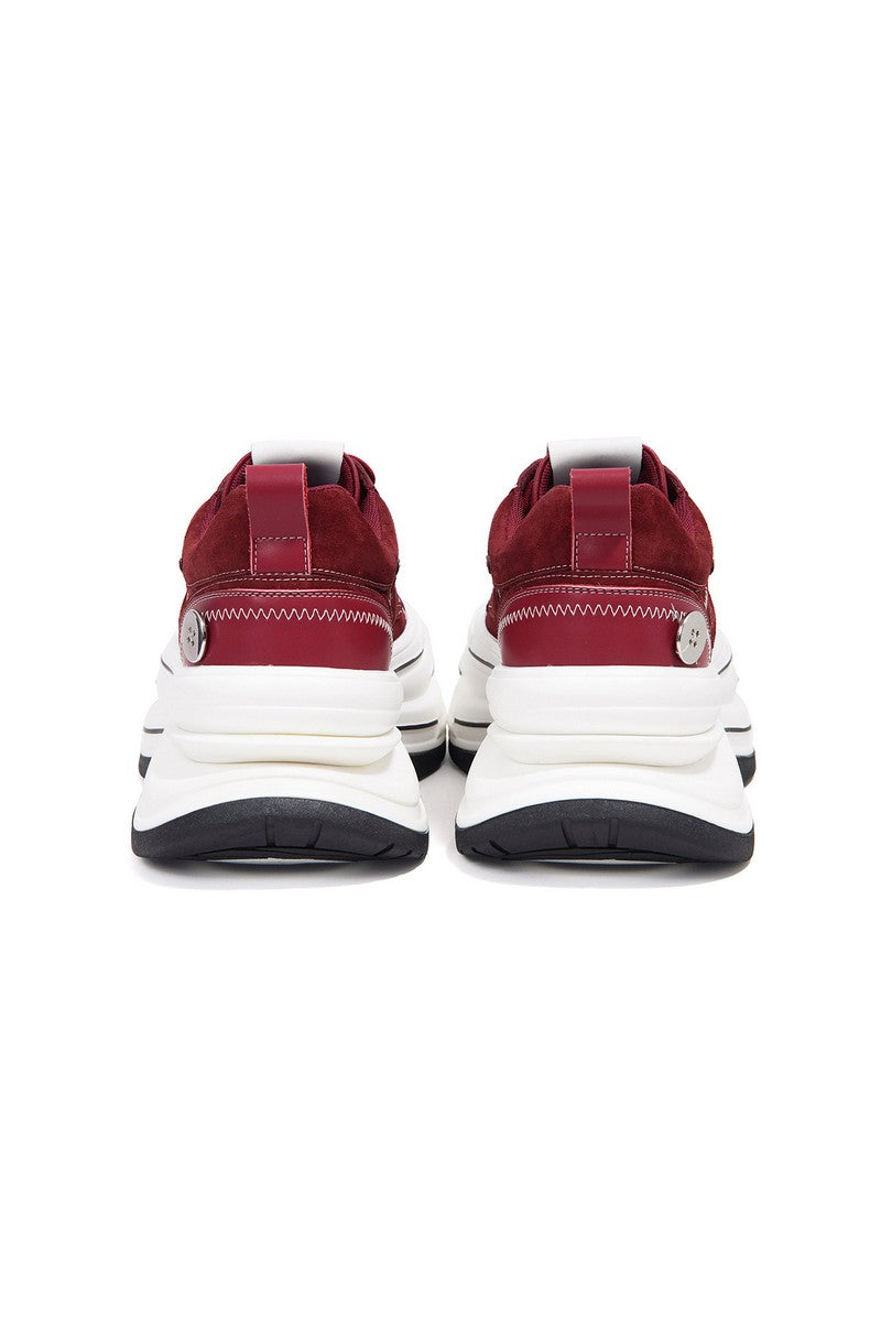 Red Platform Canvas Sneakers