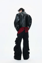 Crocodile Pattern Moto Jacket