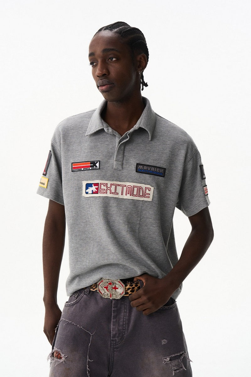 Waffle Badge Polo Shirt