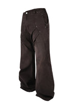 Washed Pleated Work Pants