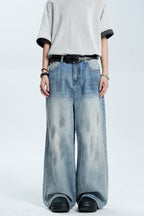 Stained Vintage Straight Jeans