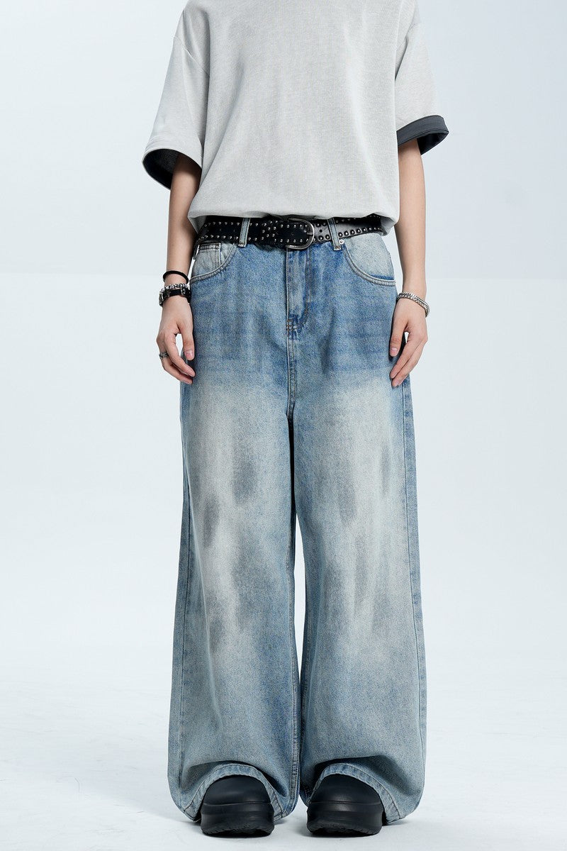 Stained Vintage Straight Jeans