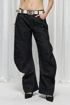 Heart Patch Vintage Straight Jeans