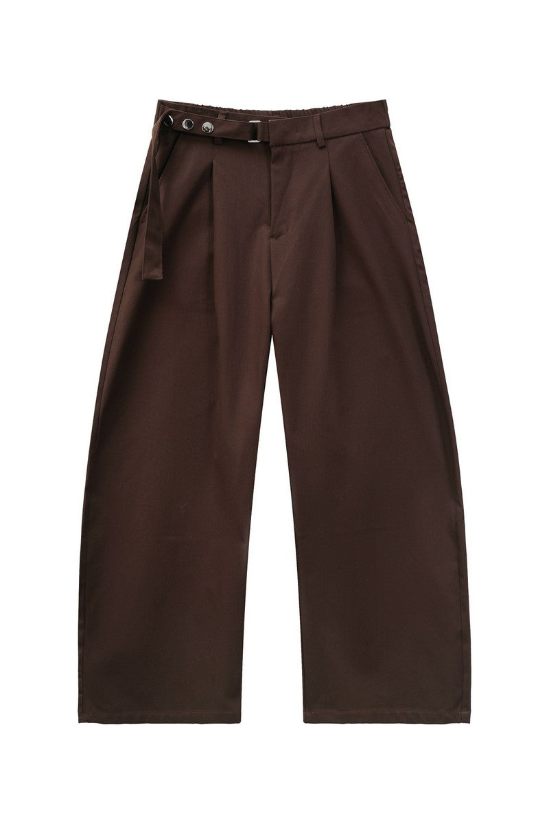 Old Money Draped Wide Leg Trousers