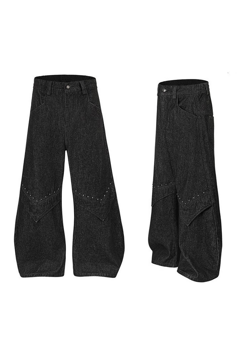 Distressed Blade Baggy Jeans