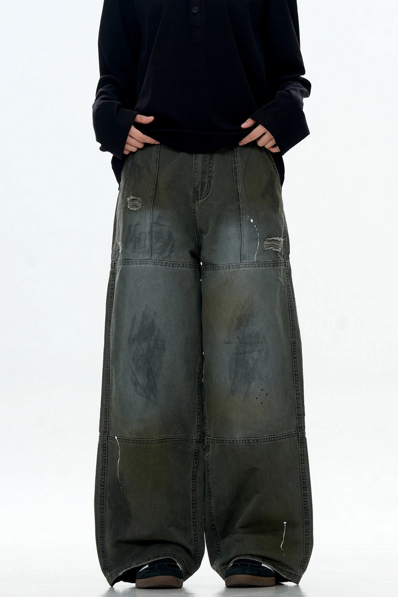 Paint Splatter Logger Cargo Pants
