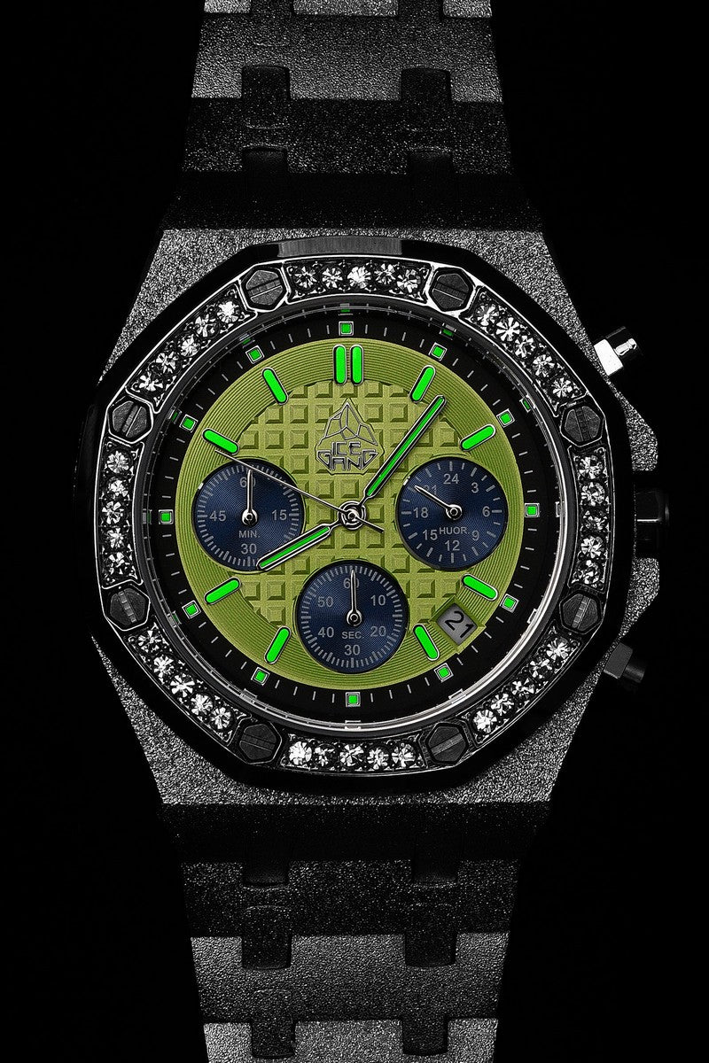 Iced Rainbow Link Watch