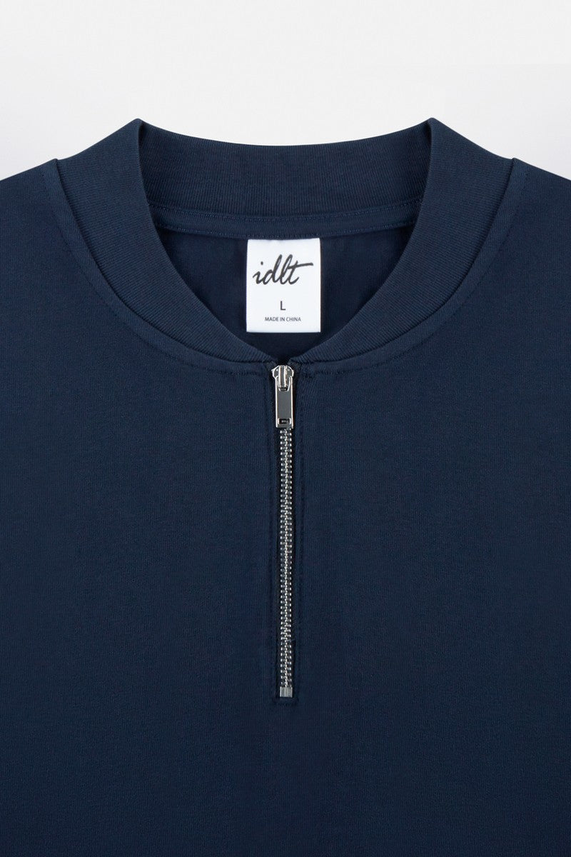 Zip Henley Cotton Tee