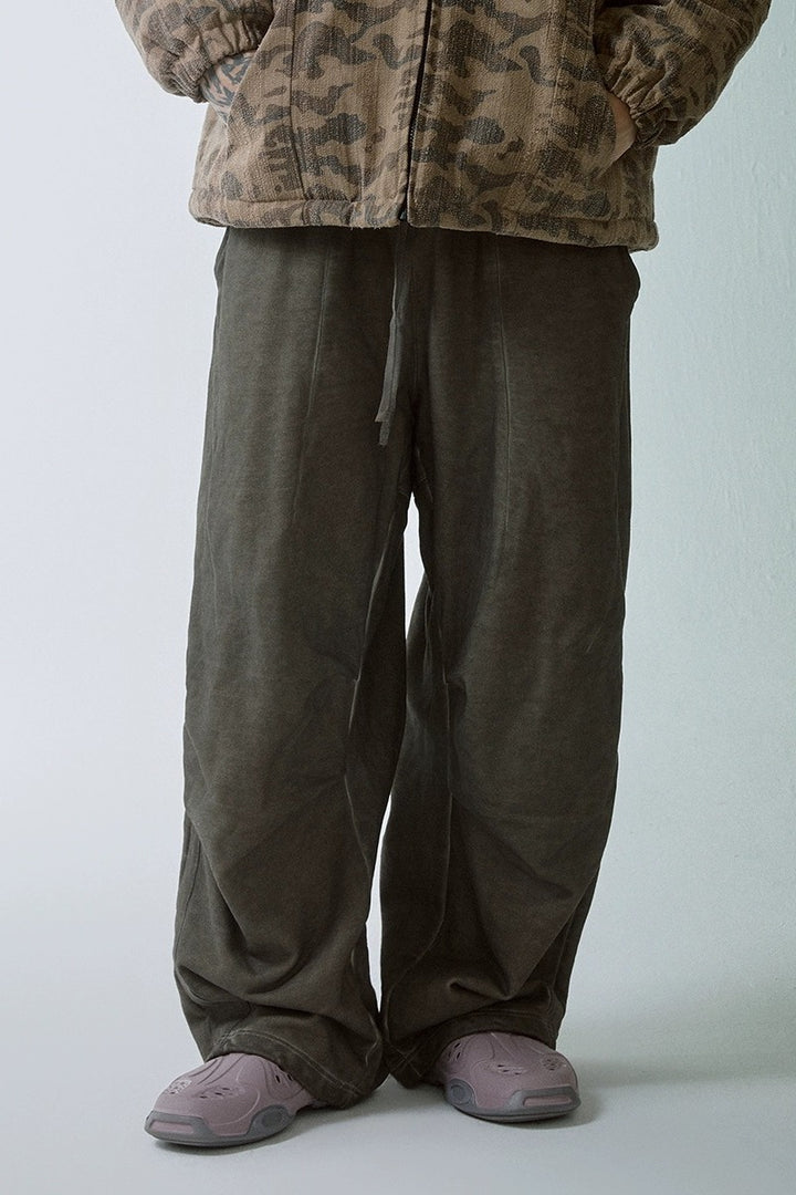 Vintage Drawstring Casual Trousers