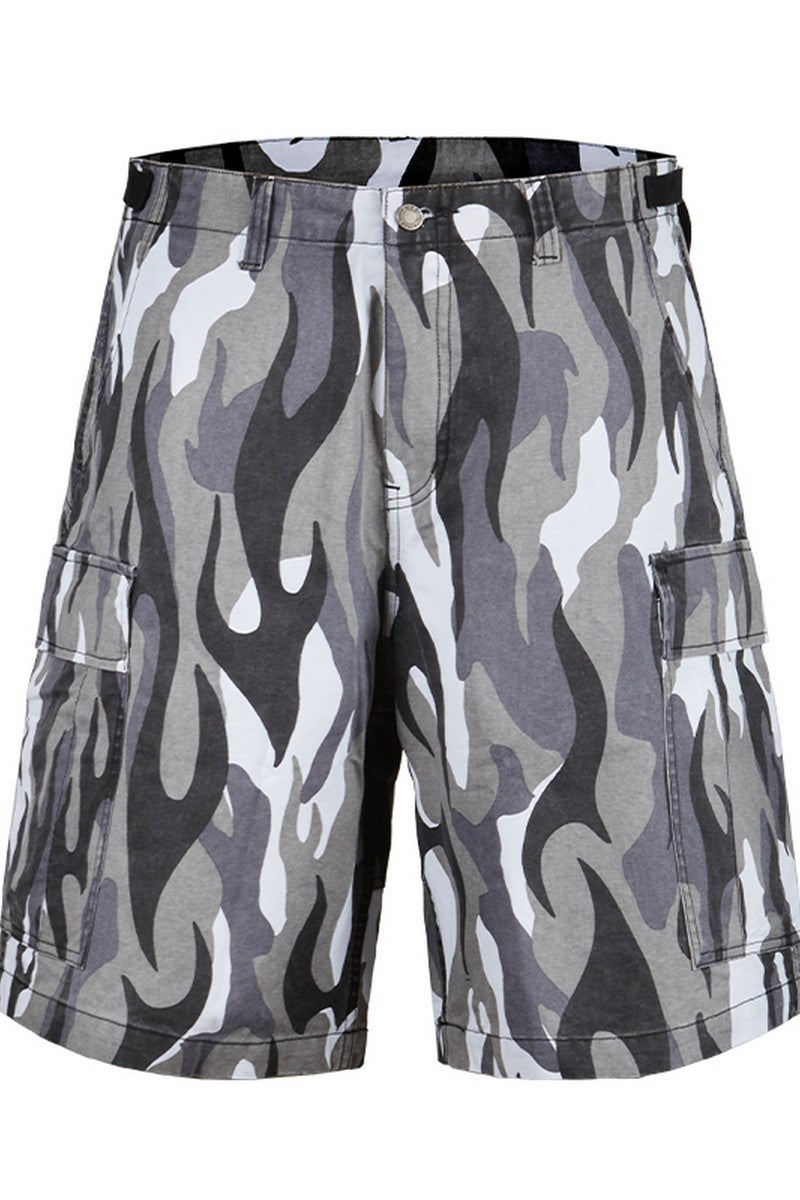 Flame Camo Cargo Shorts