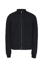 Waffle Knit Drawstring Cardigan