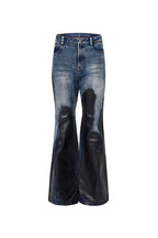 Waxed Flare Washed Jeans