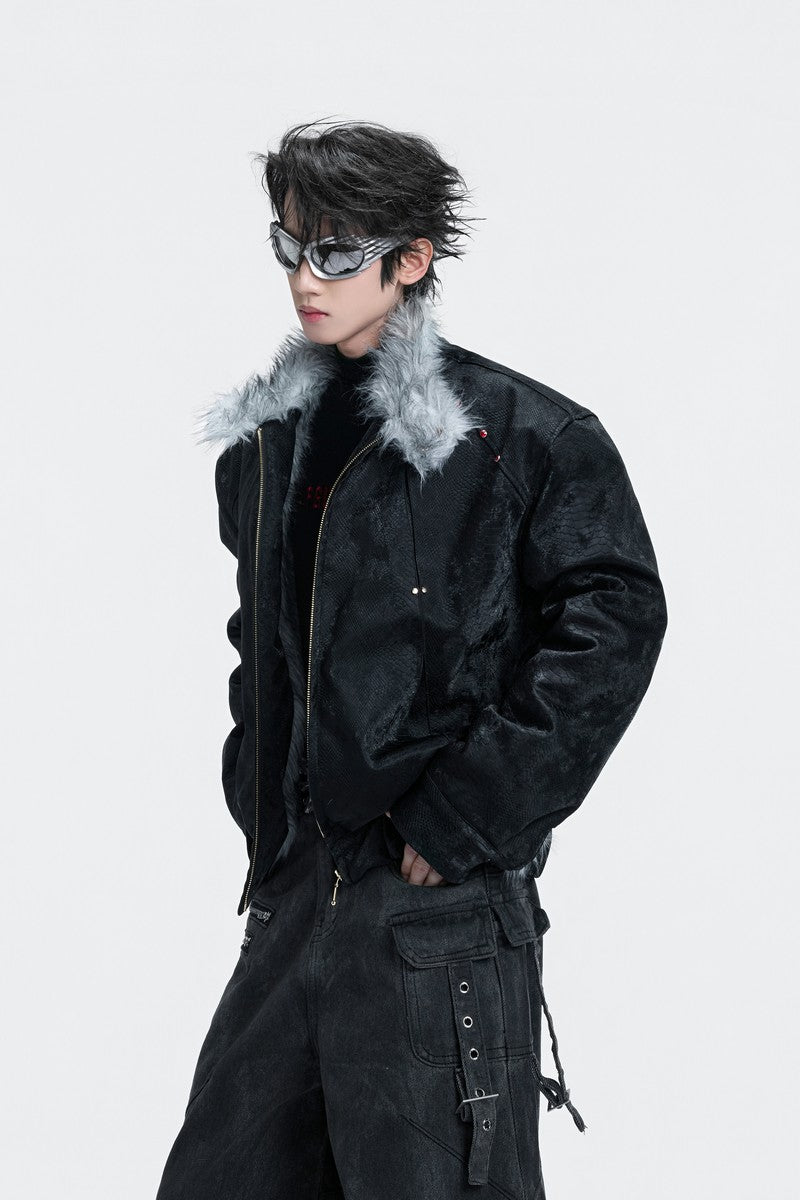 Reversible Fur Heavy Puffer Jacket