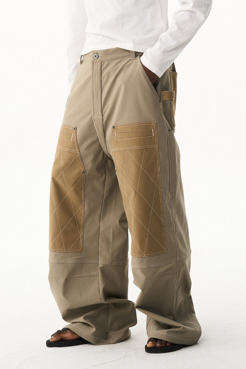 Contrast Stitch Logger Pants