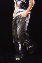Reaper Feather Denim Shorts