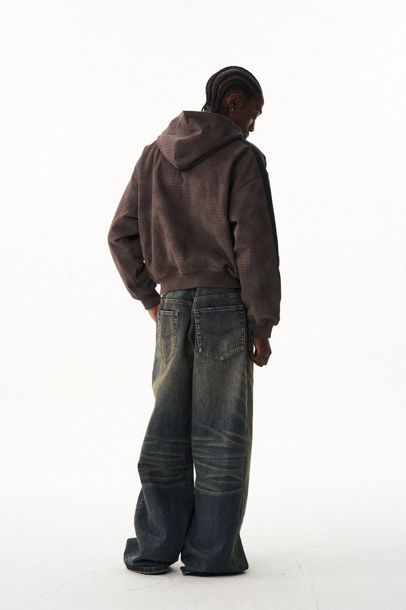 Vintage Stain Wash Hoodie Jacket