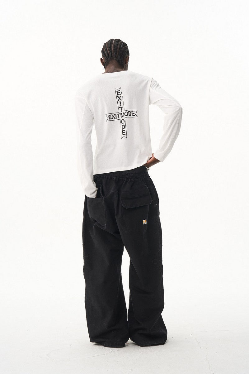 Washed Workwear Baggy Pants