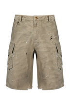 Distressed Dirty Wash Cargo Shorts