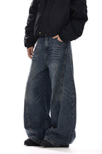 Vintage Washed Blade Wide Jeans
