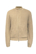 Waffle Knit Drawstring Cardigan