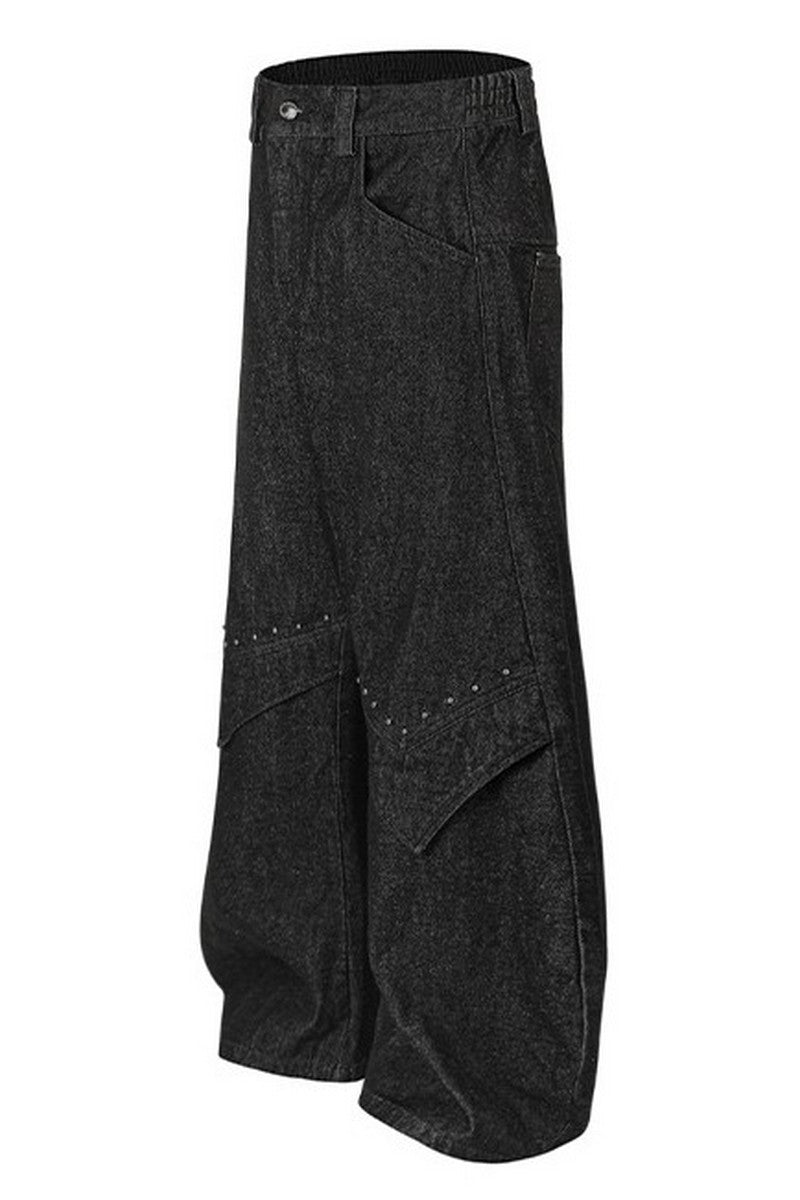 Distressed Blade Baggy Jeans