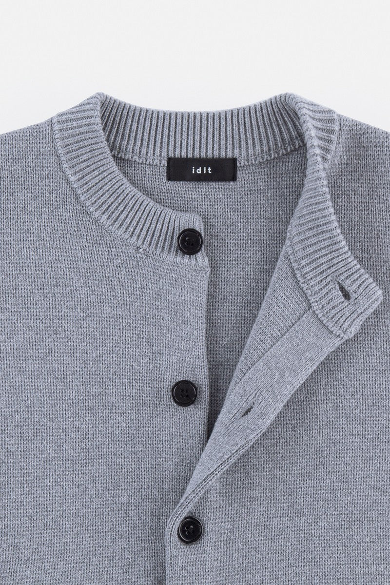 Wool Button Knit Cardigan