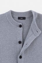 Wool Button Knit Cardigan