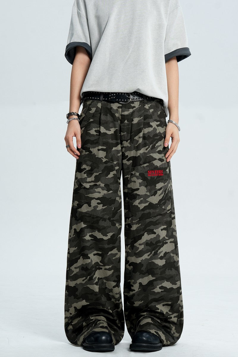 Camo Straight Leg Pants