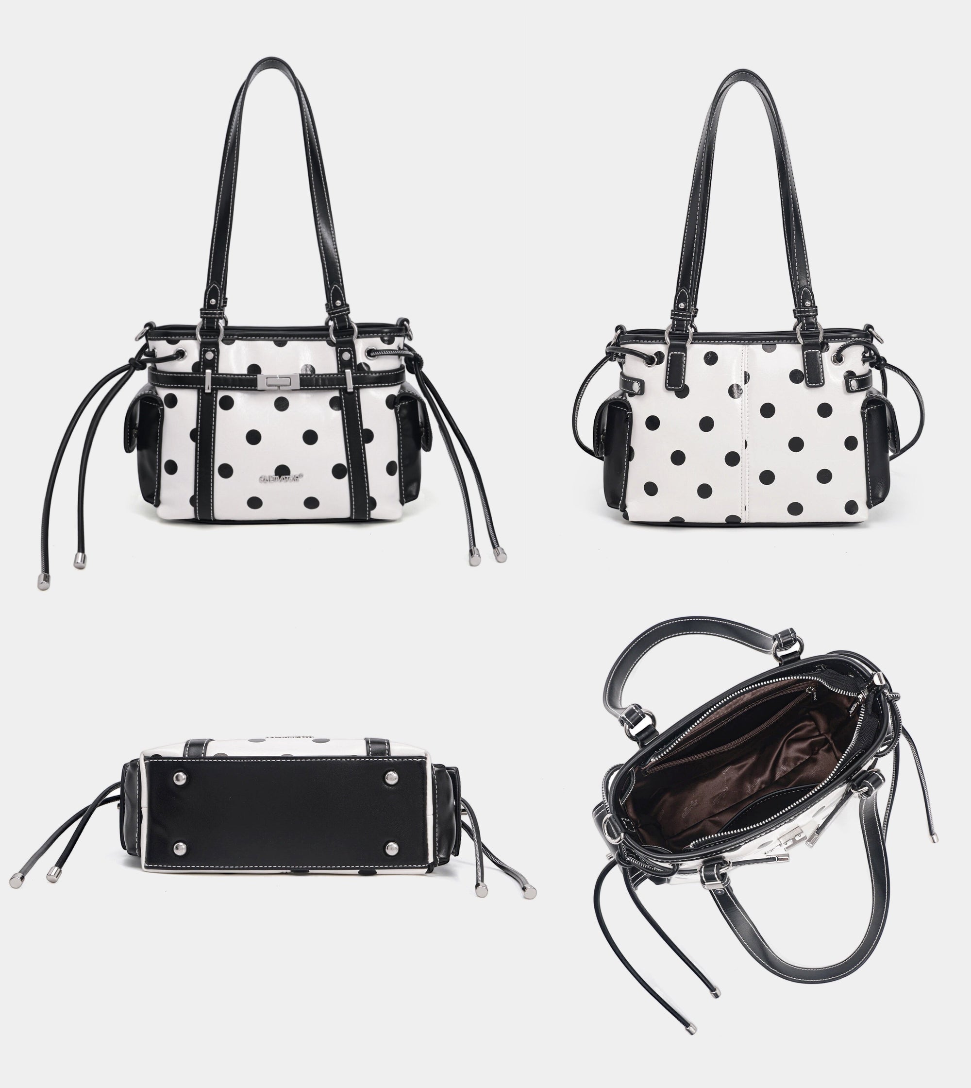 Polka Dot Basket Bag
