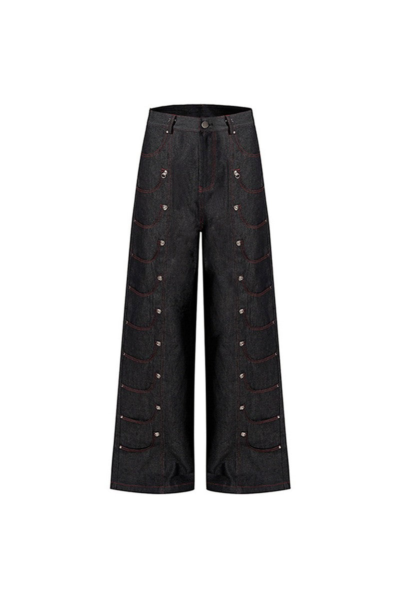 Multi Pocket Selvedge Wide Jeans