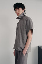 Textured Bud Collar Shirt