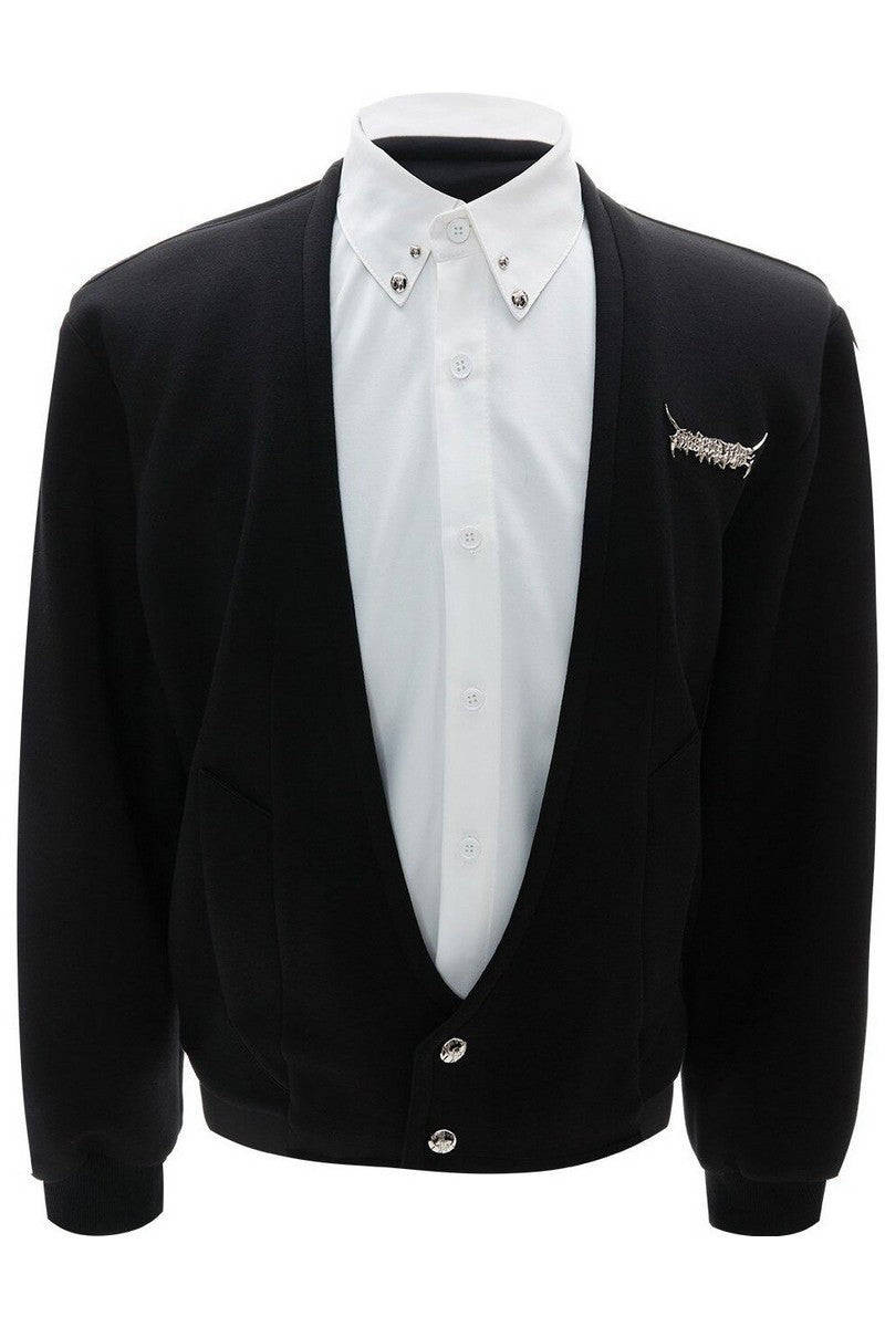 Layered Shirt Cardigan Jacket