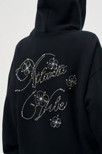 Rhinestone Script Logo Hoodie
