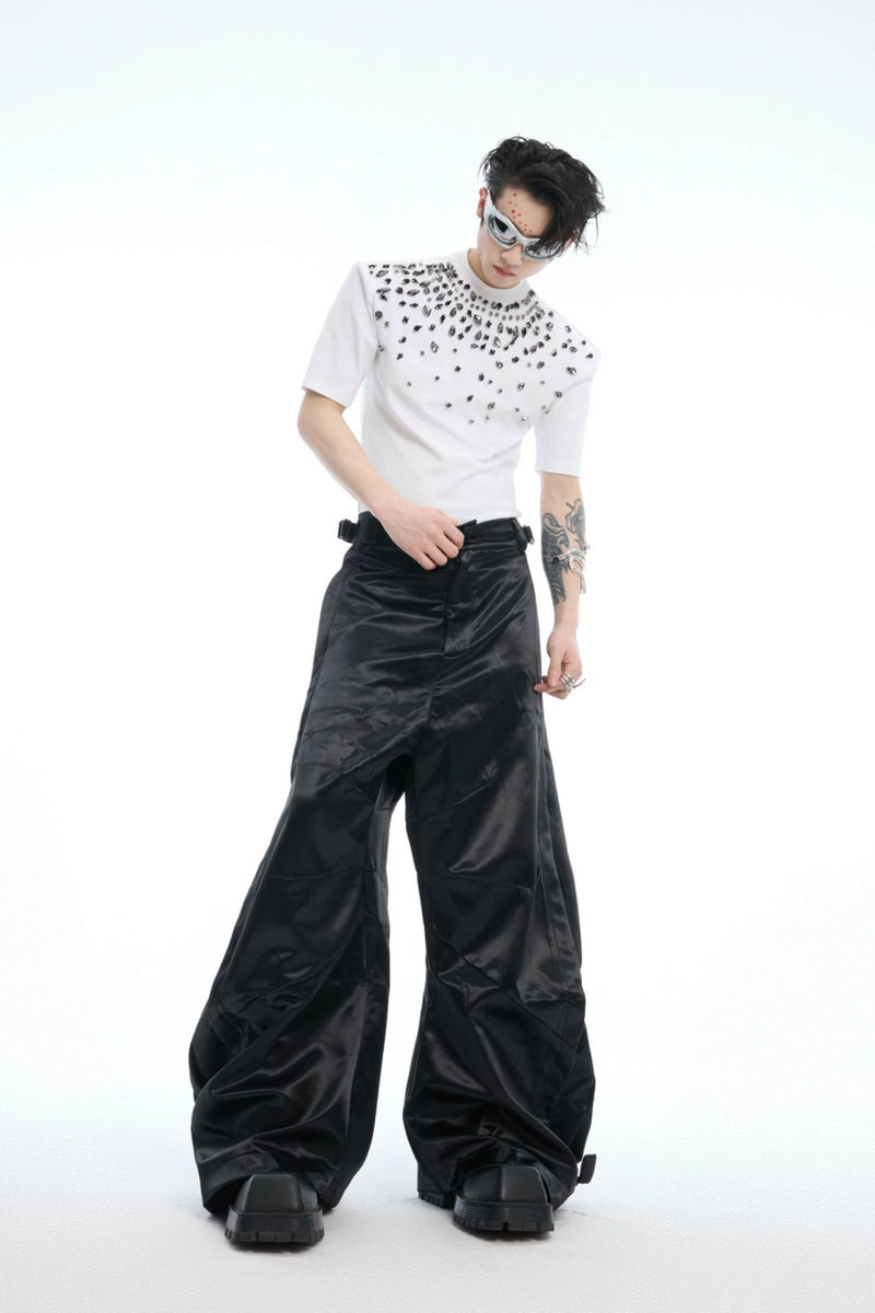 Rhinestone Fitted Stretch T-Shirt