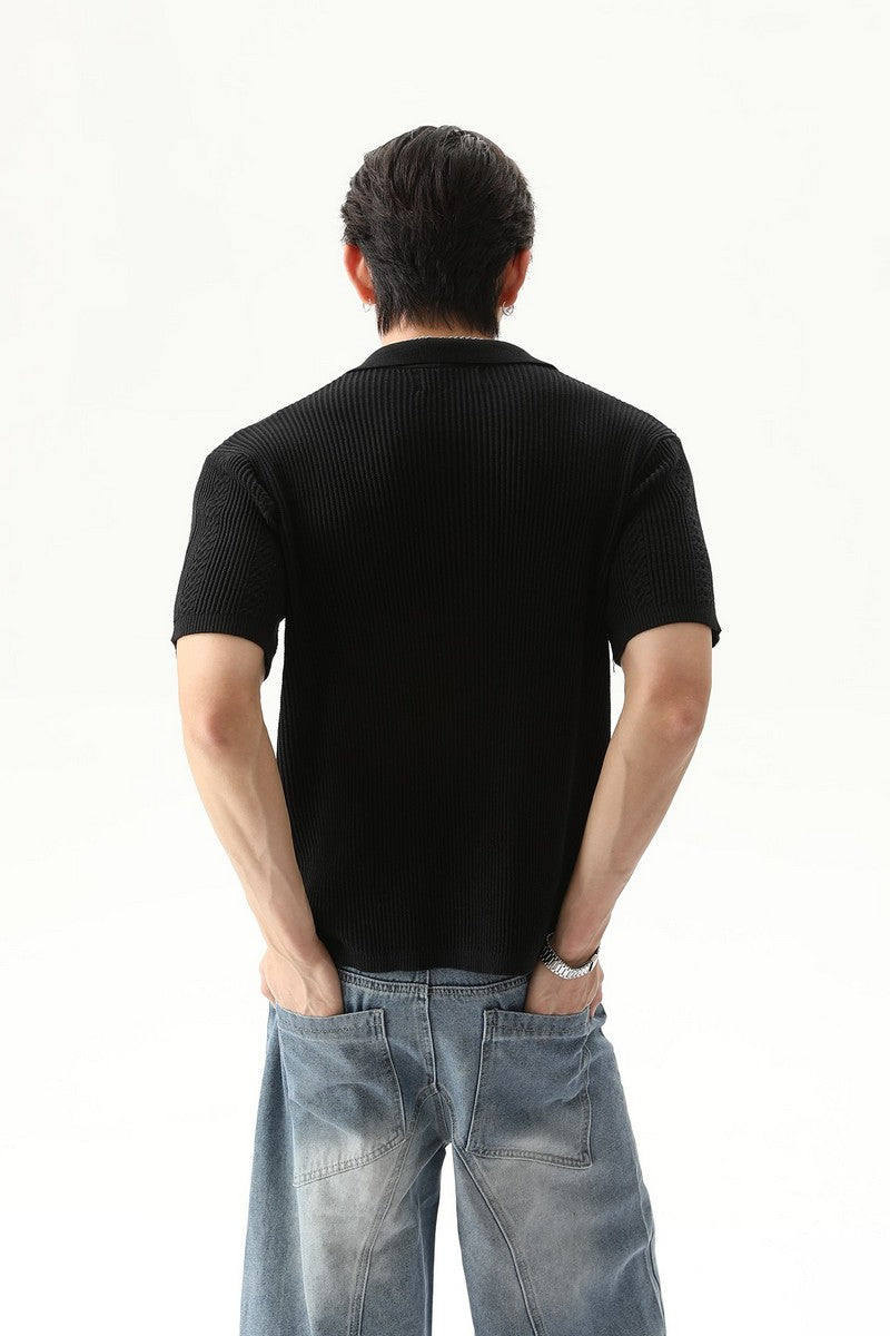 Collared Button Up Knit Cardigan