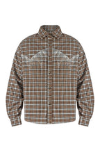 Rhinestone Plaid Shirt Jacket