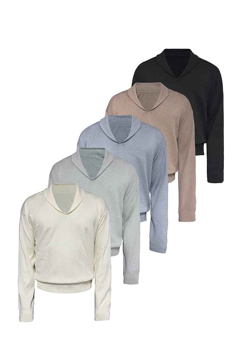 Seagull Collar Knit Sweater