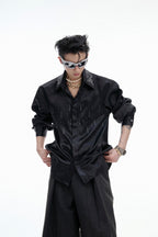 Satin Glitter Boxy Shirt