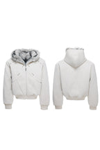 Thick Croc Pattern Fur Jacket