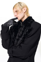 Fur Collar Double Breasted Overcoat