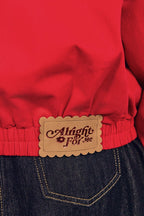 Floral Embroidery Cotton Harrington Jacket