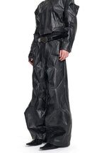 Deconstructed PU Irregular Cut Trousers