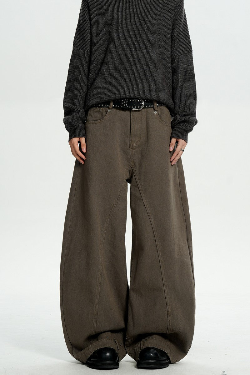 Brown Washed Blade Work Pants