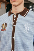 Crochet Contrast Vacation Shirt
